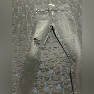 GAP Women's Distressed Black Skinny Jeans